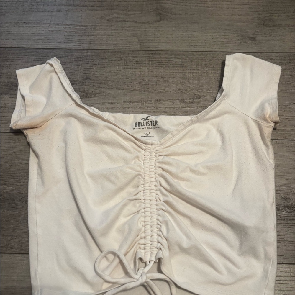 Hollister Cream Crop Top